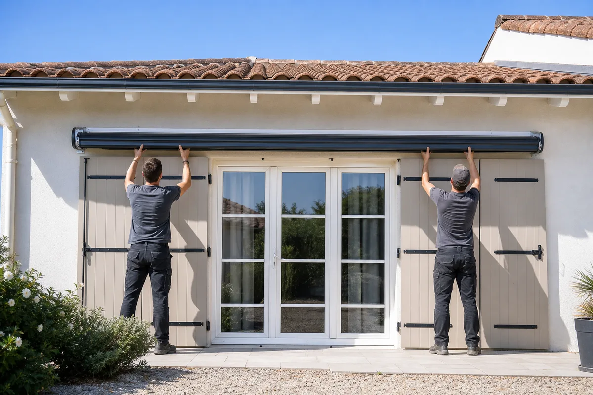 Installation d'un store banne dans les Landes : pose et fixation