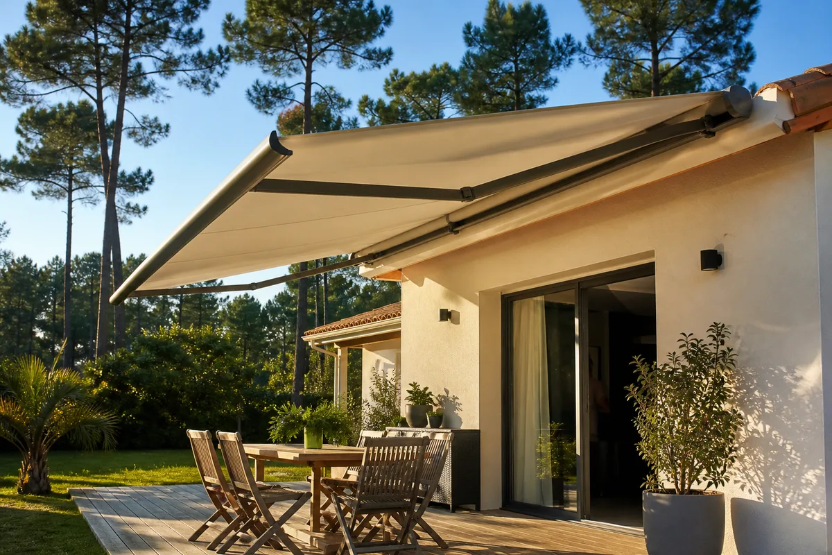 Rentoilage de store banne dans les Landes : toile et prix